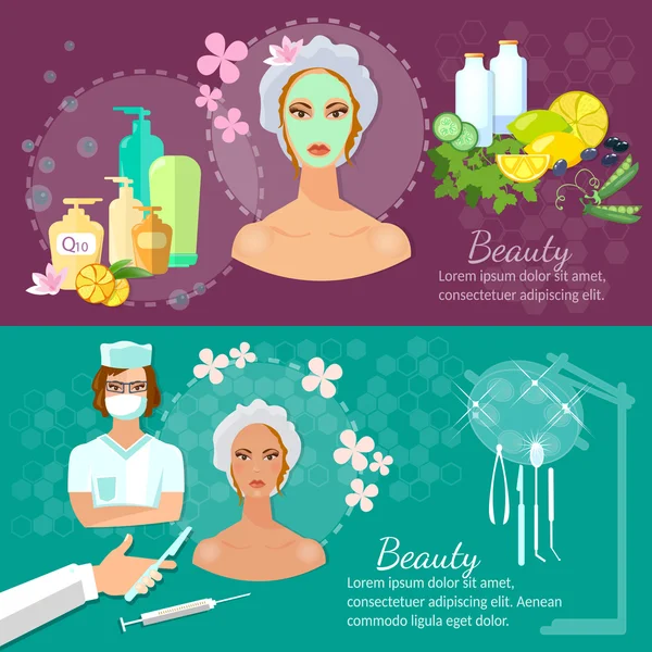 Plastic surgery banner women's beauty skin care