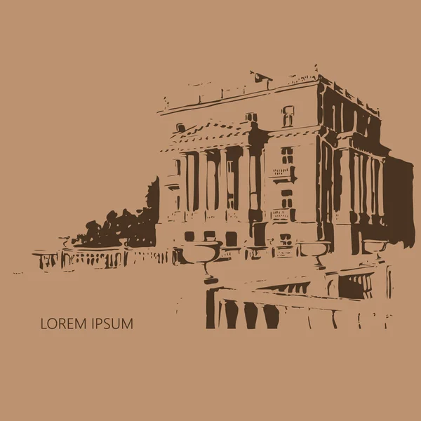 Vector illustration of classical facade