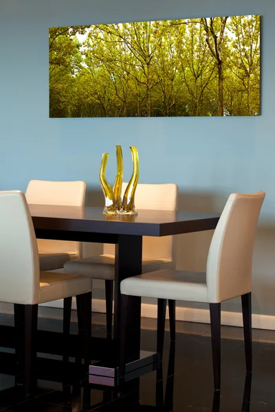 Contemporary dining room detail