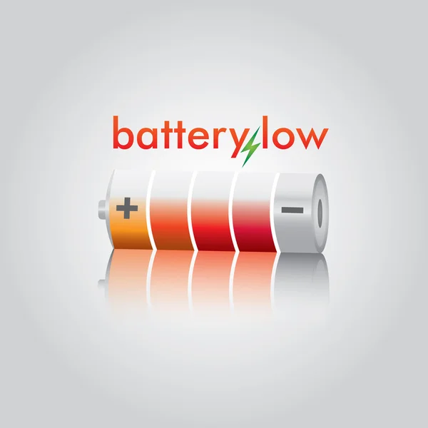 Battery low mirror effect for logo design