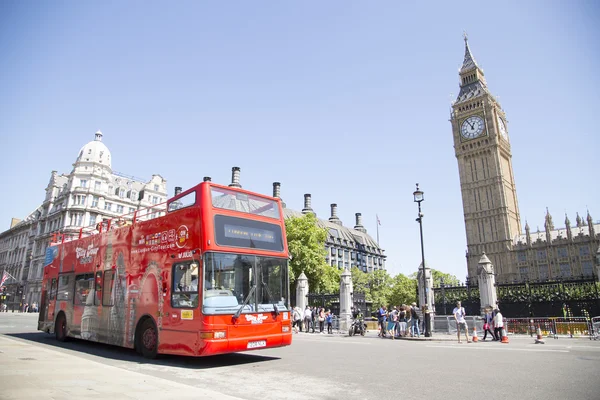 Tour bus showing the sites around london