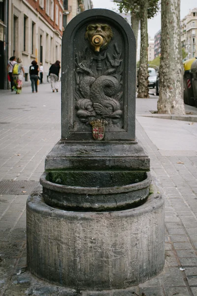 The Public water fountain in Barcelona.