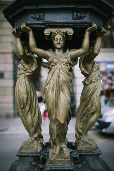 The Public water fountain in Barcelona.