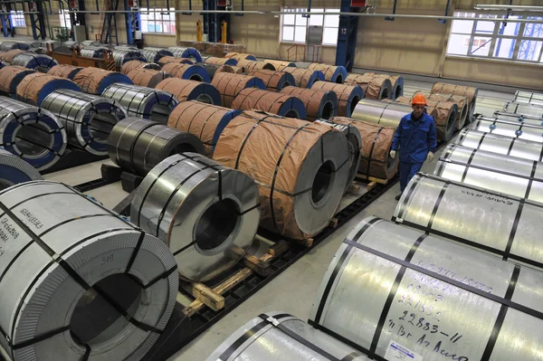 Warehouse steel coils of sheet steel