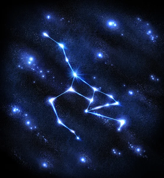 Star background with the scheme of the constellation Ursa Major