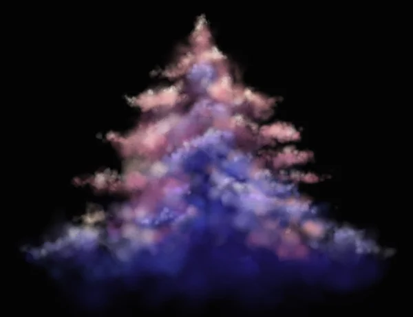 Holiday, Christmas, Christmas tree on a black background