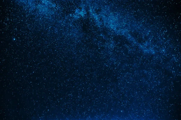 Milky way with large number stars on blue sky background