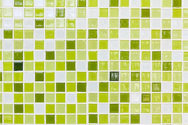 Wall and floor mosaic tiles in shades of green