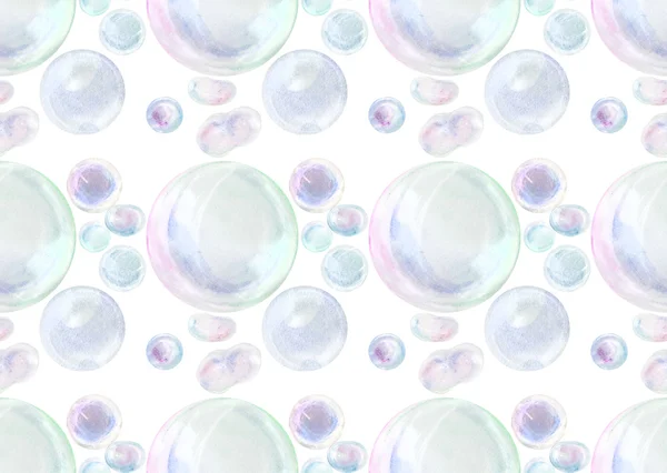 Watercolor soap bubbles pattern