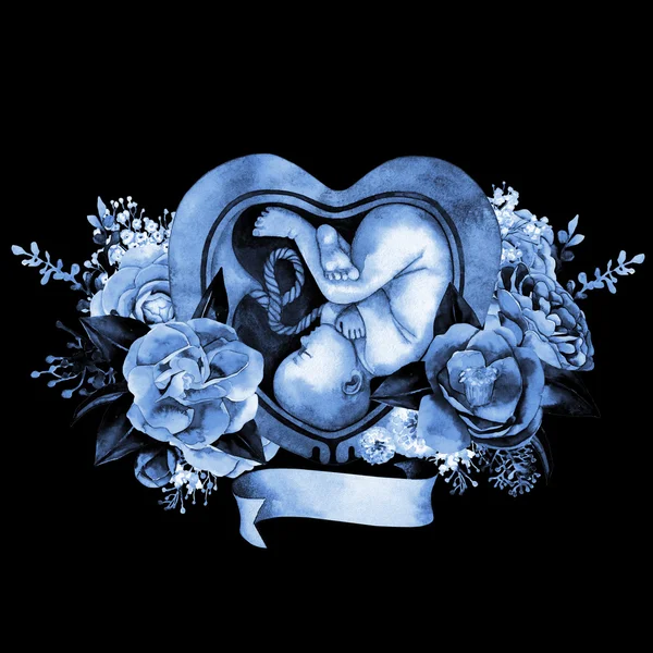 Ultrasound of fetus inside the womb