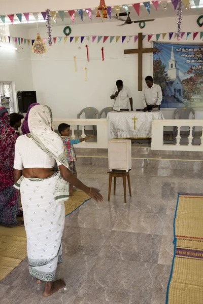 Women praying in protestant church