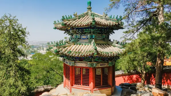 Pagoda on hill in Summer Palace. Beijing, China.