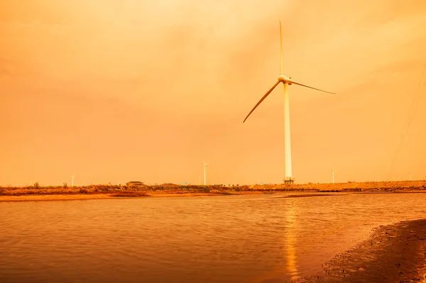 Wind generators turbines in the sea