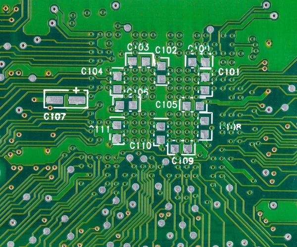 Circuit board background of computer motherboard