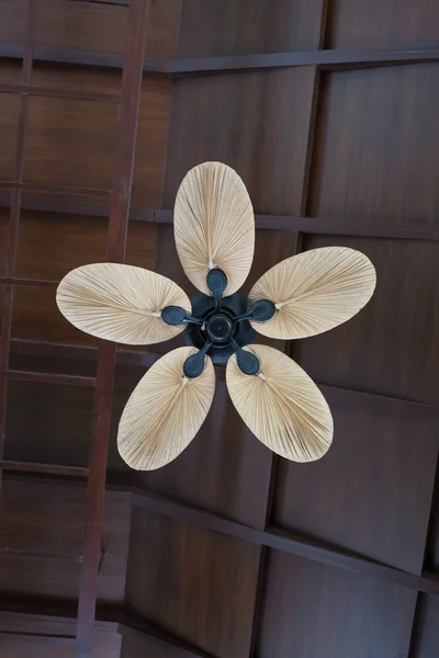 Tropical wooden ceiling fan