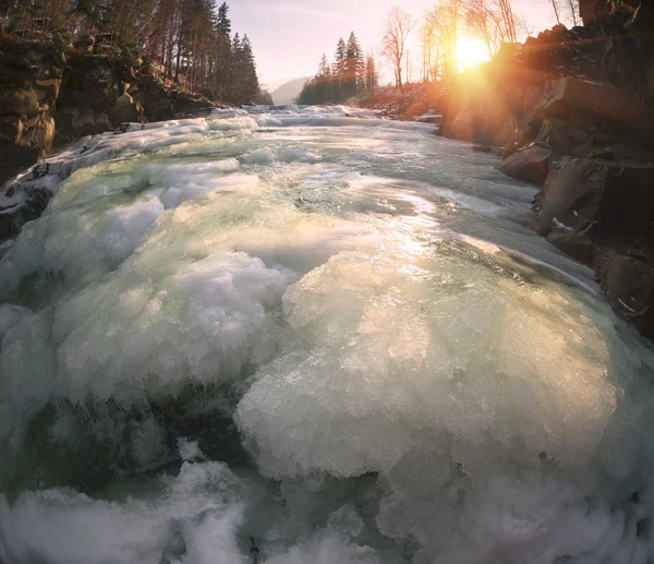 Waterfall Break in Carpathians