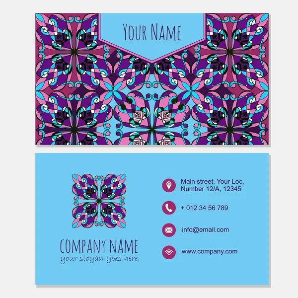 Visiting card with Modern icon design.business card template.