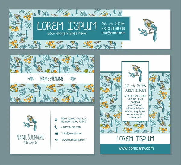 Visiting card. Identity template business card, banner, flyer