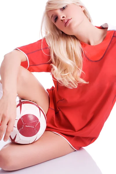 Young soccer woman