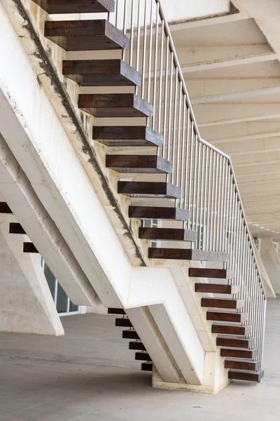 Staircase with wooden steps