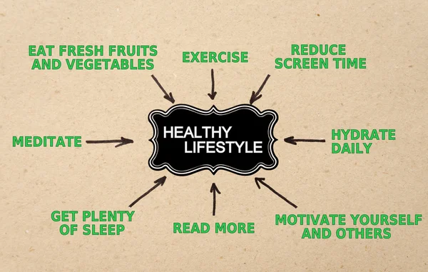 Healthy lifestyle - black label. Concept