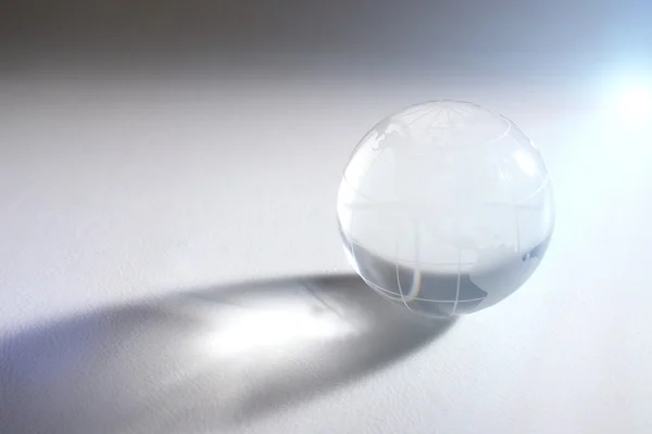 Glass sphere with global map