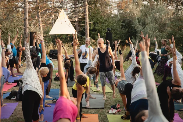 Jani Jaatinen aka Gokulacandra outdoor practice during Avatar Yoga Festival