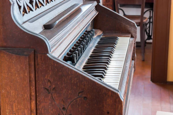 Antique piano keys and wood vintage style.