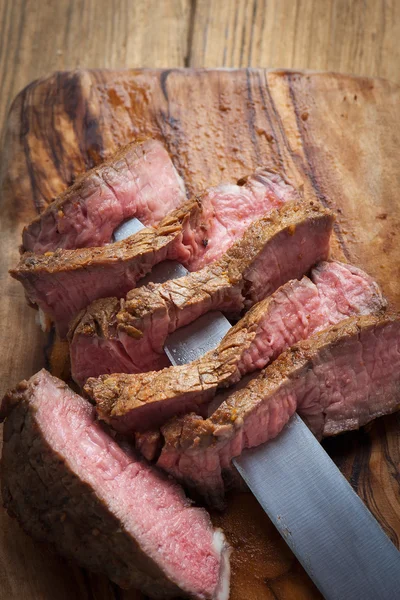 Beef  steaks and knife