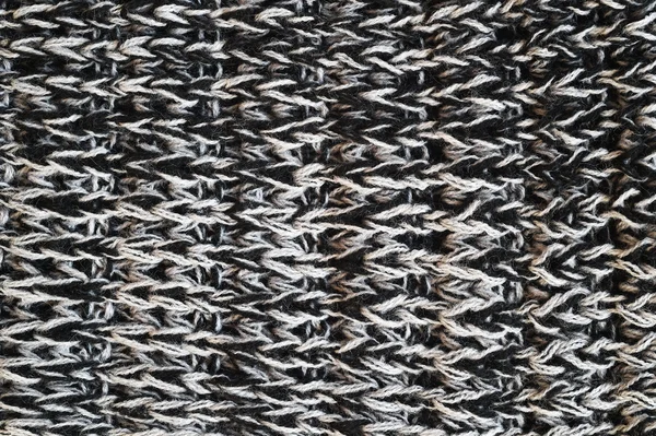Black and white texture of a knitted textile