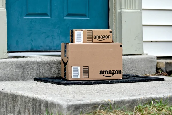 Amazon packages delivered to a home