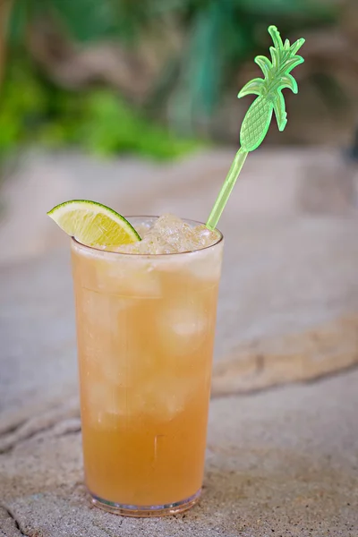 Refreshing alcoholic tropical cocktail \
