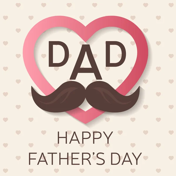 Happy Fathers Day greeting card. Happy Fathers Day poster. I love you dad. Vector illustration.