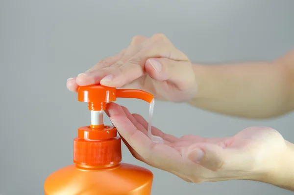 Orange Shampoo Bottle