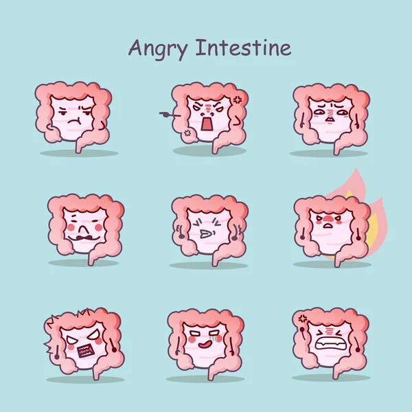 Angry cartoon Intestine set