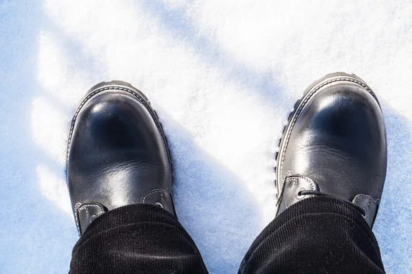 Winter boots closeup