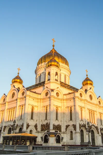 Cathedral of Christ the Saviour in Moscow, Russia. Winter sunset