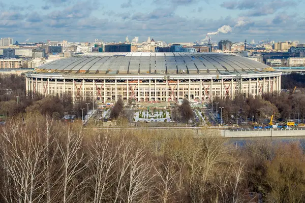 Winter view of Luzhniki sport complex in Moscow