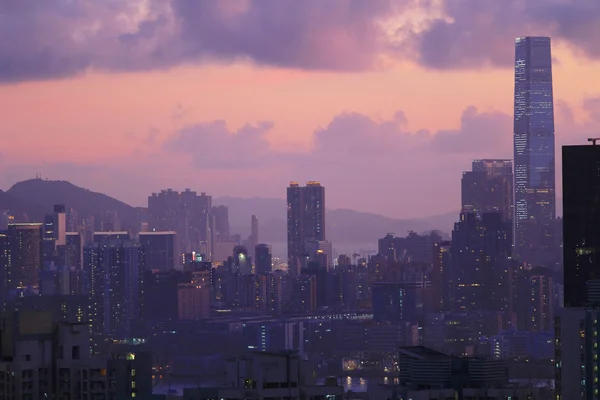 Urban sunset hong kong