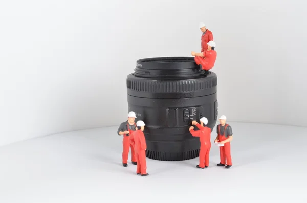 Image of mini figure dolls work with lens