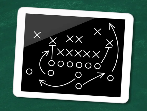 Football tactics on tablet