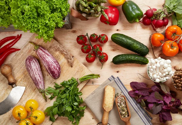 Fresh vegetables on the table