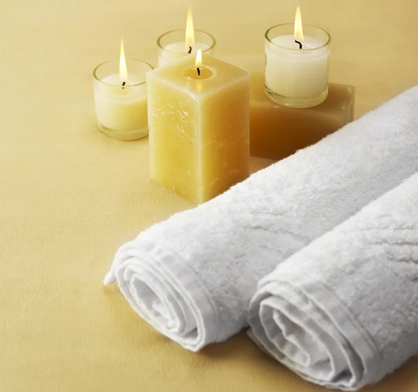 Towels and candles