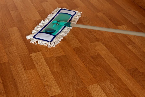 Mop on the wood floor