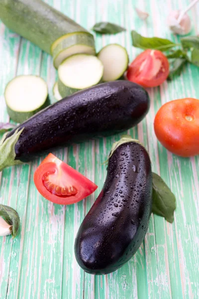 Summer crude vegetables, vegetable marrows, eggplants, tomatoes