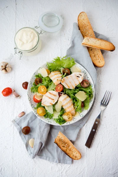 Caesar Salad with chicken a grill