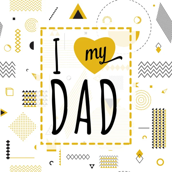 Happy fathers day wishes design vector background on seamless pattern. Fashion father line greeting. Dad poster for print or web. Modern holiday desire. Hipster style. I love daddy