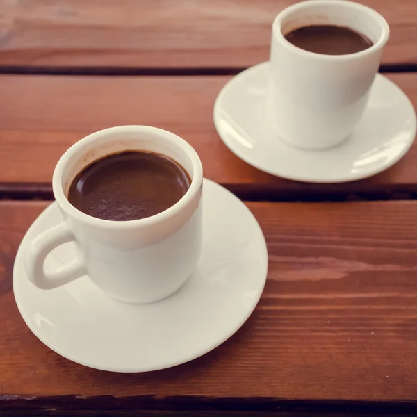 Two cups of turkish coffee on the table