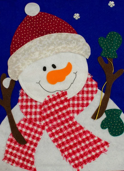 Cloth happy snowman