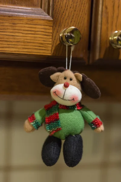 Christmas Ornaments - toy Reindeer with green blouse and scarf